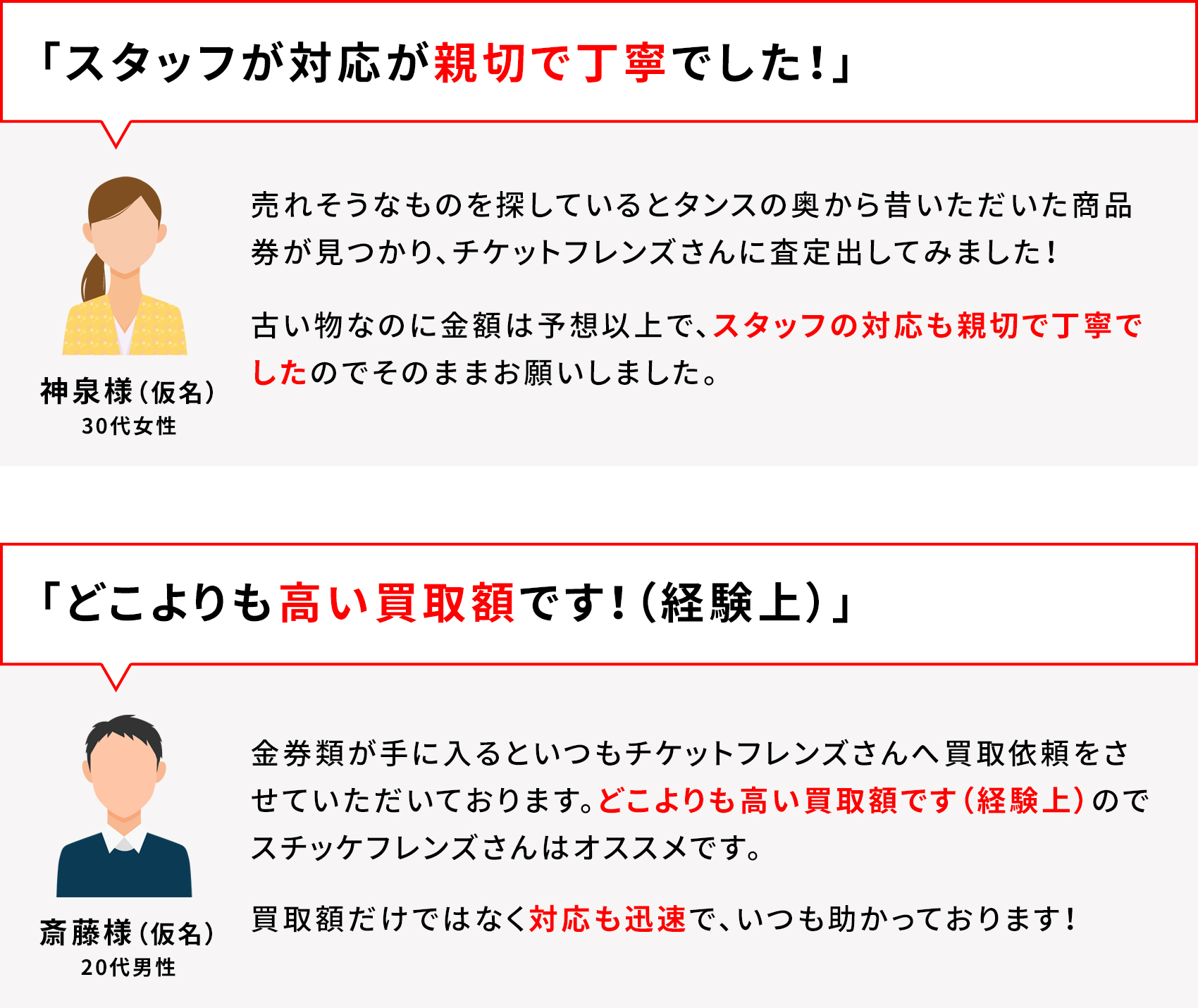 お客様の声男性